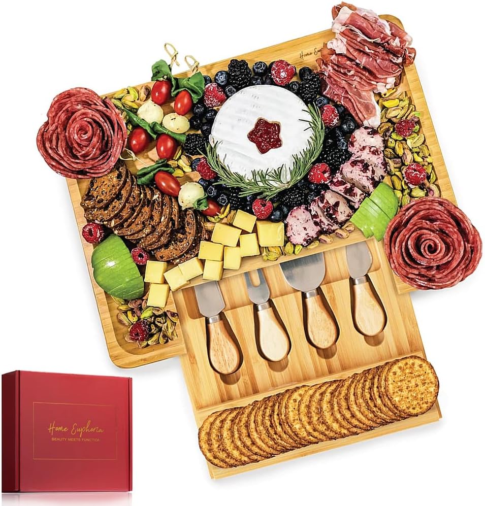 Ultimate Meat and Cheese Gift Box with Bamboo Board